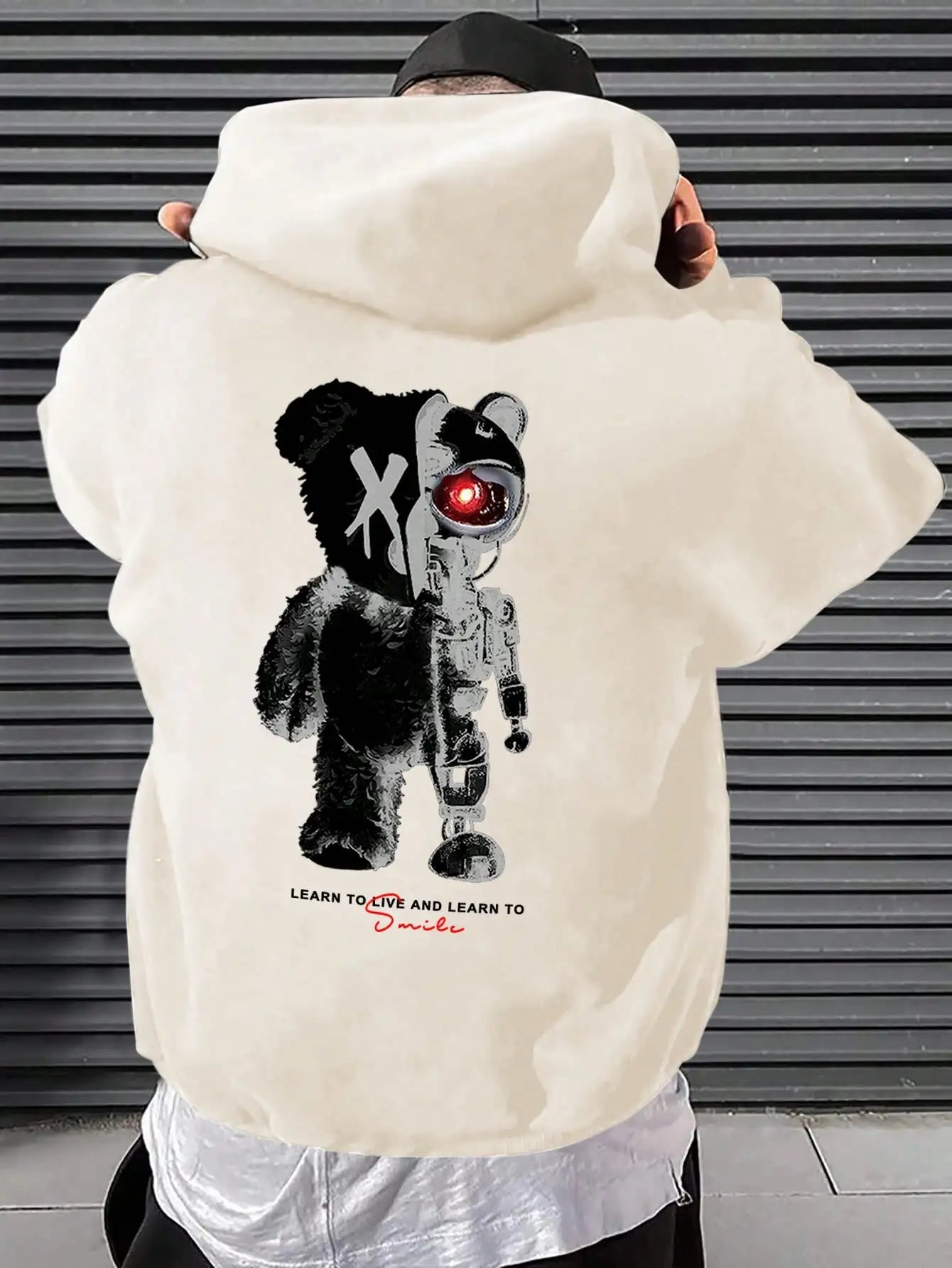 Men's Oversize Machine Bear Hoodie