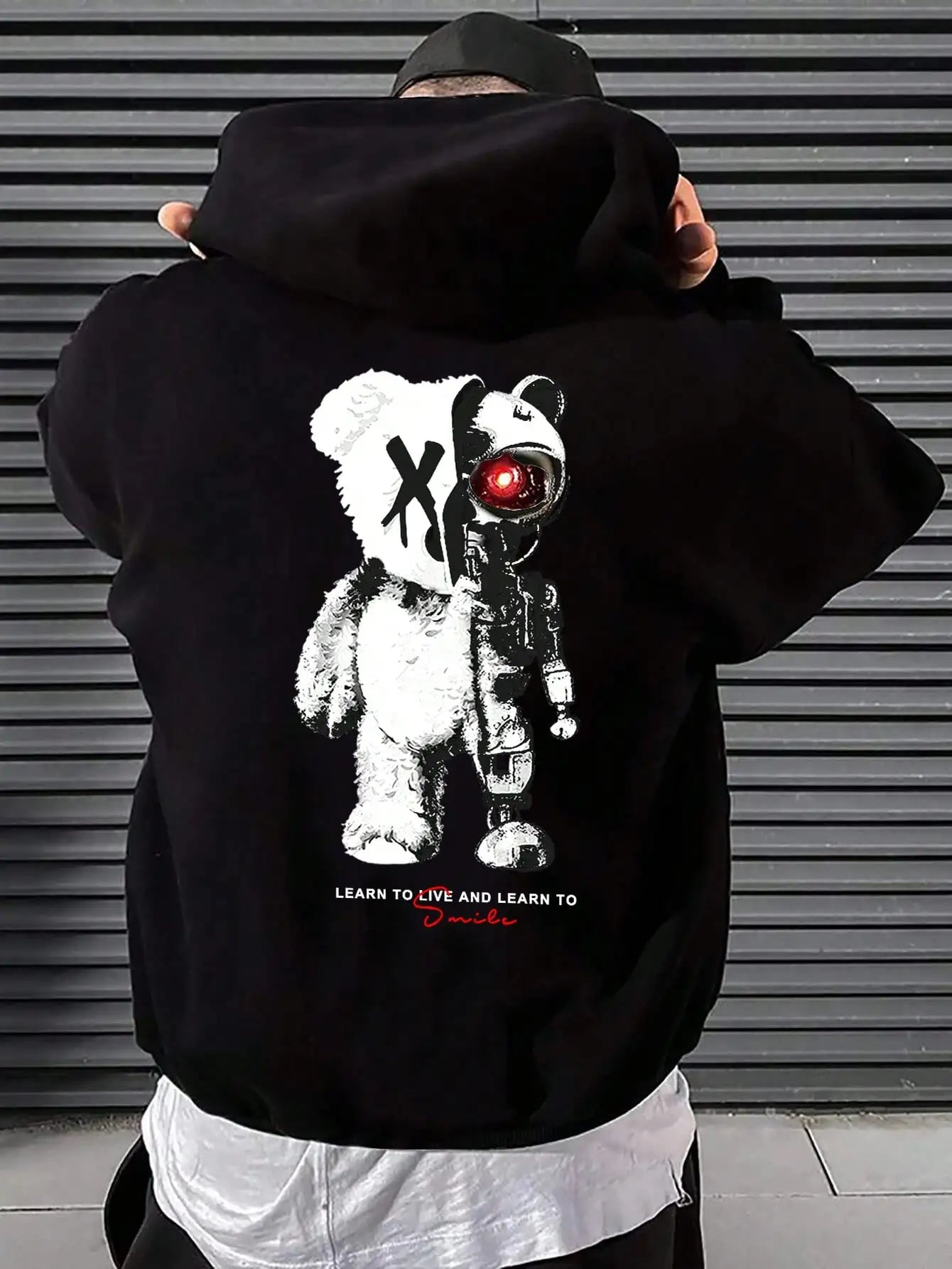 Men's Oversize Machine Bear Hoodie